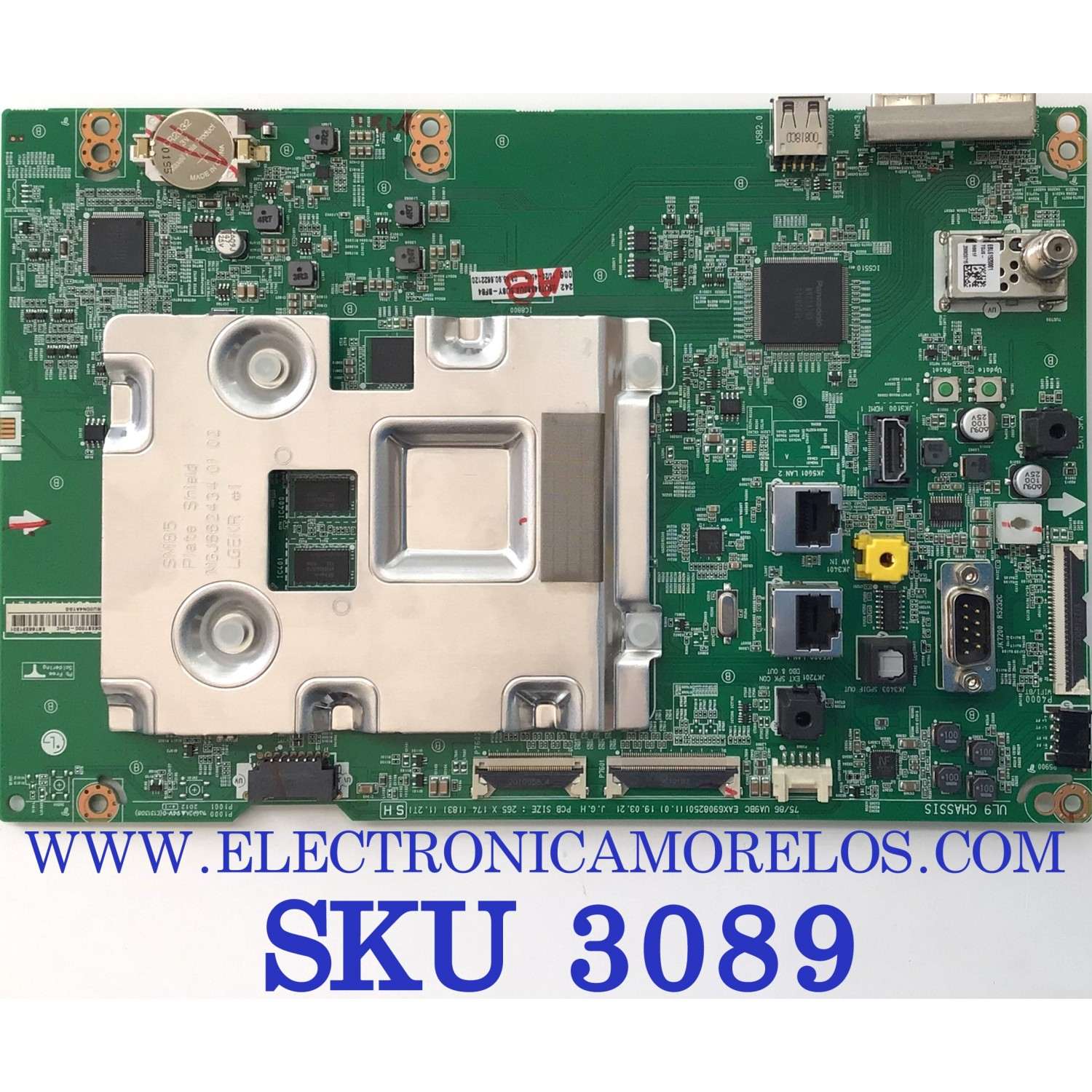MAIN PARA TV LG UHD / NUMERO DE PARTE EBT66221201 / EAX69082501 / EAX69082501 (1.0) / RU0ON4A1GG / 0KEBT000-00HC / MODELO 86UT640S0UA / 86UT640S0UA.BUSYLKR